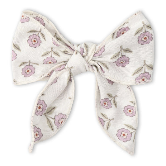 Lavender Organic Hair Bow Clip