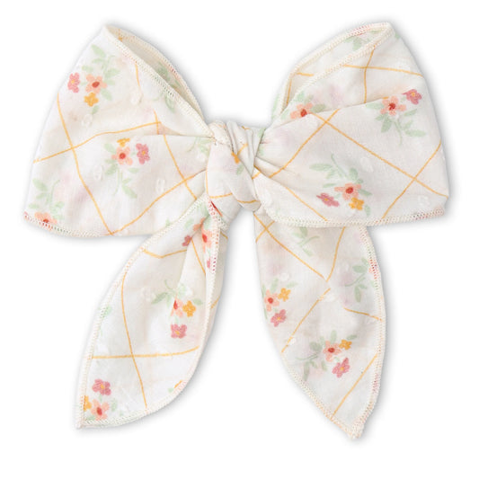 Spring Weave Organic Hair Bow Clip