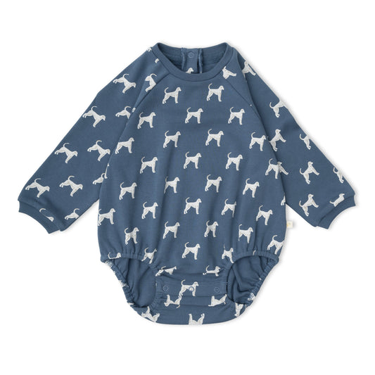 Dog Organic Long Sleeve Bubble Romper