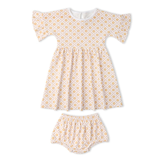 Pop Floral Organic Dolman Sleeve Dress