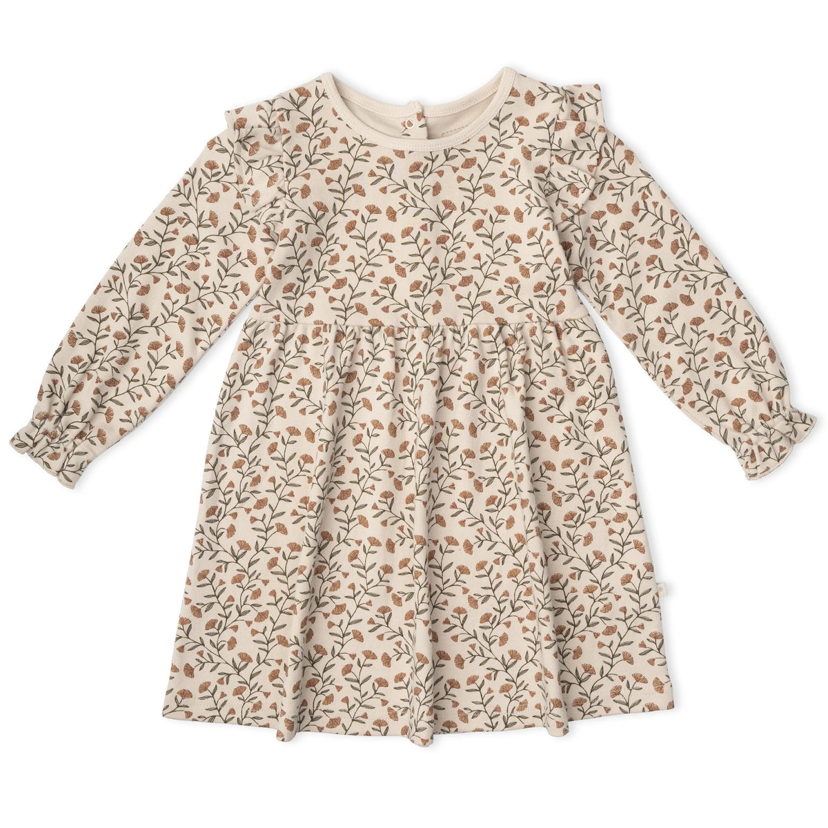 Rustbloom Organic Ruffle Sleeve Dress