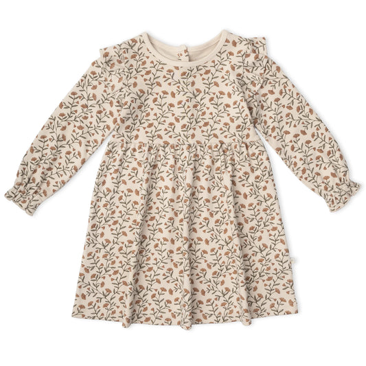Rustbloom Organic Ruffle Sleeve Dress