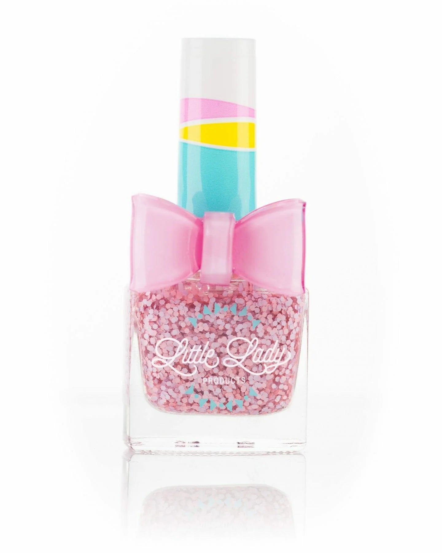 Little Lady kid-safe scented nail polish bottle with ballerina tutu design, safe for children's use.