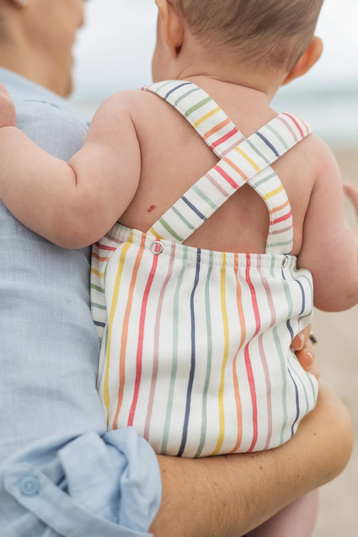Stripes Away Rainbow Criss-Cross One-Piece