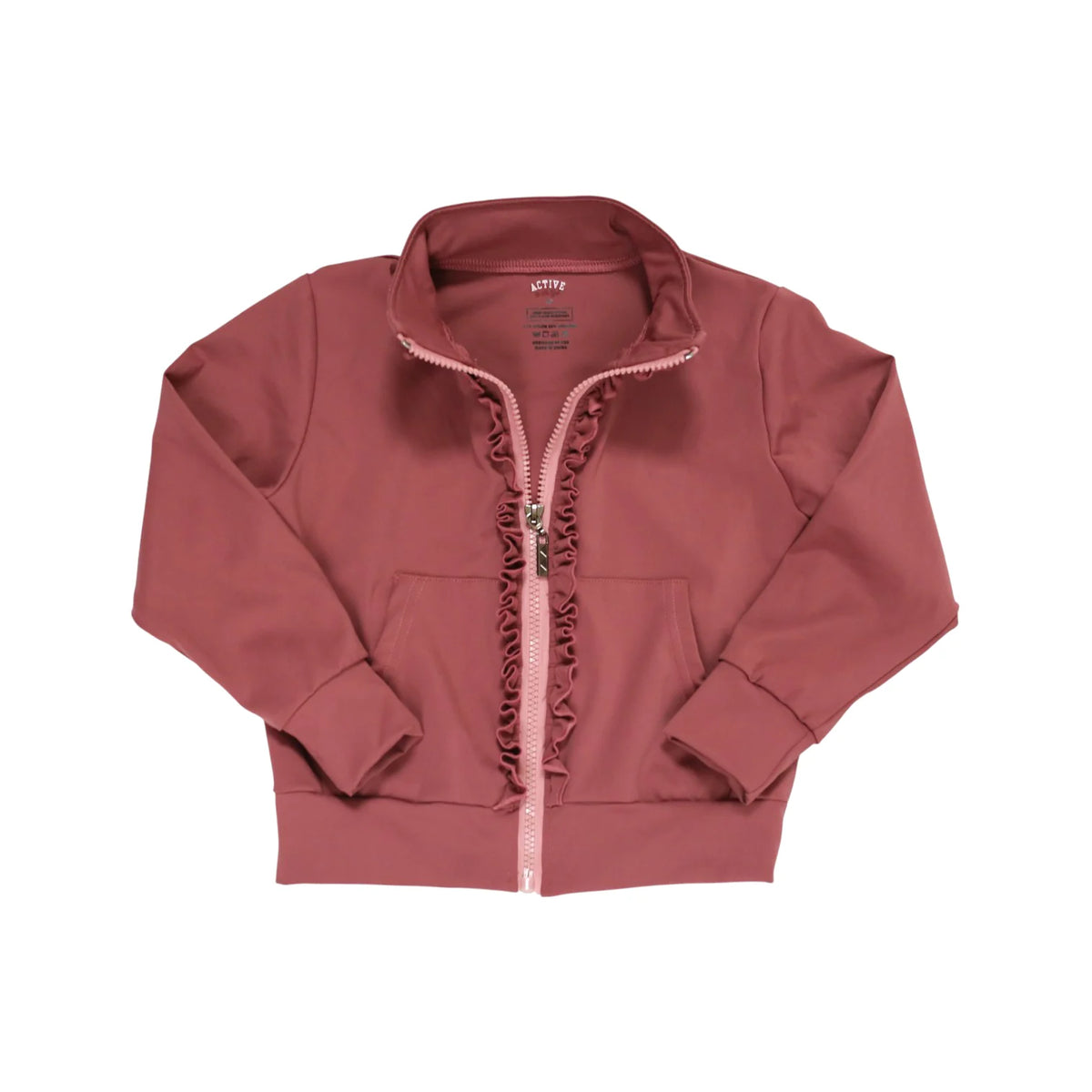 Solid Mauve Zip Up Jacket