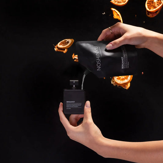 noshinku - Refillable Bergamot Nourishing Pocket Hand Sanitizer