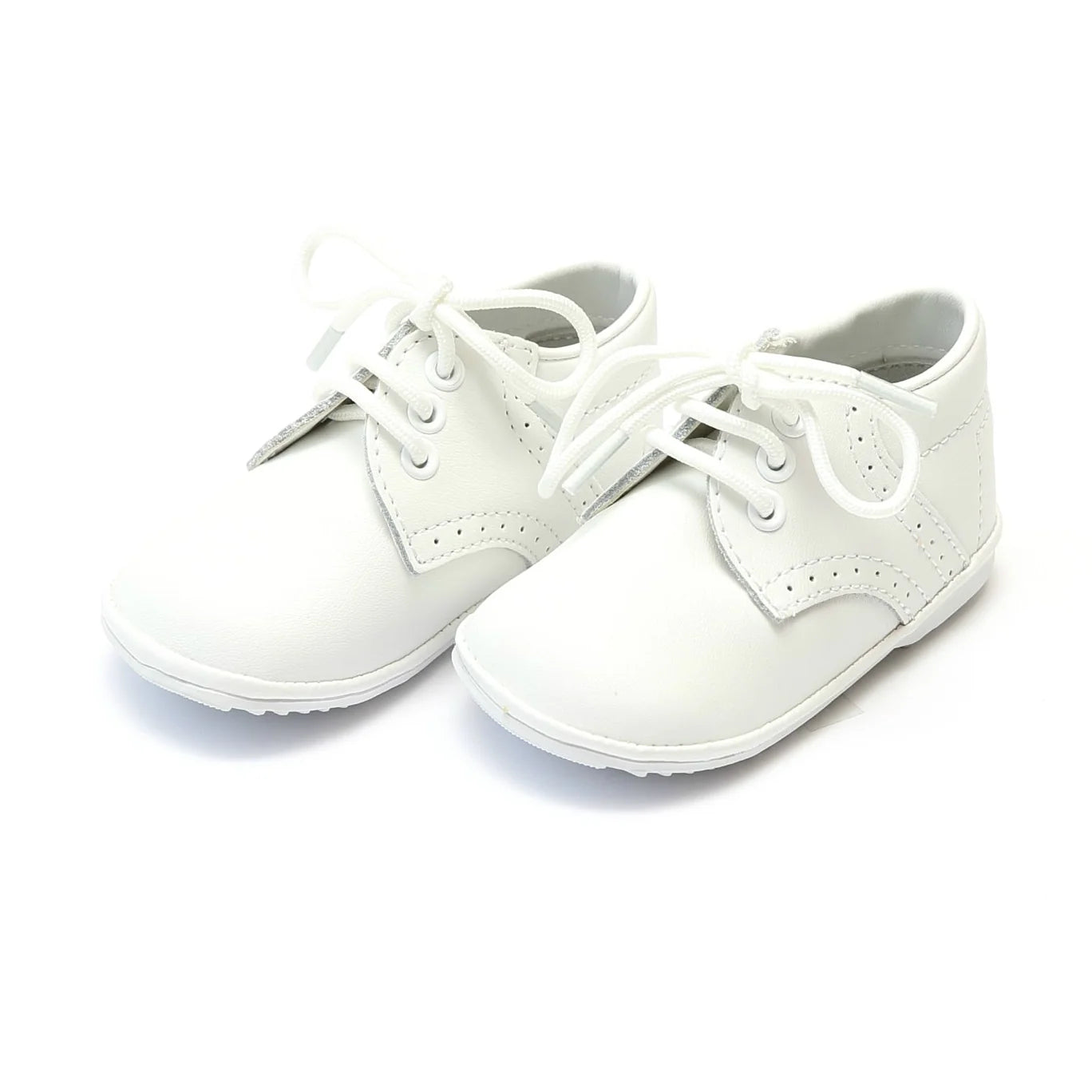 L'Amour - James Boy's White Leather Lace Up Shoe