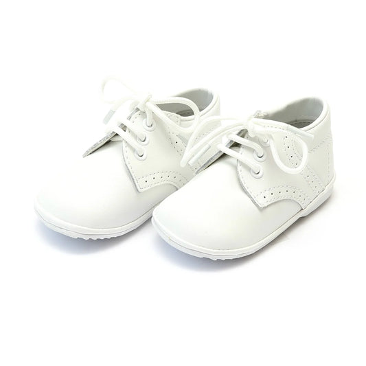 L'Amour - James Boy's White Leather Lace Up Shoe