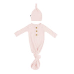 Kyte Baby - Ribbed Knotted Gown with Hat Set - Blush