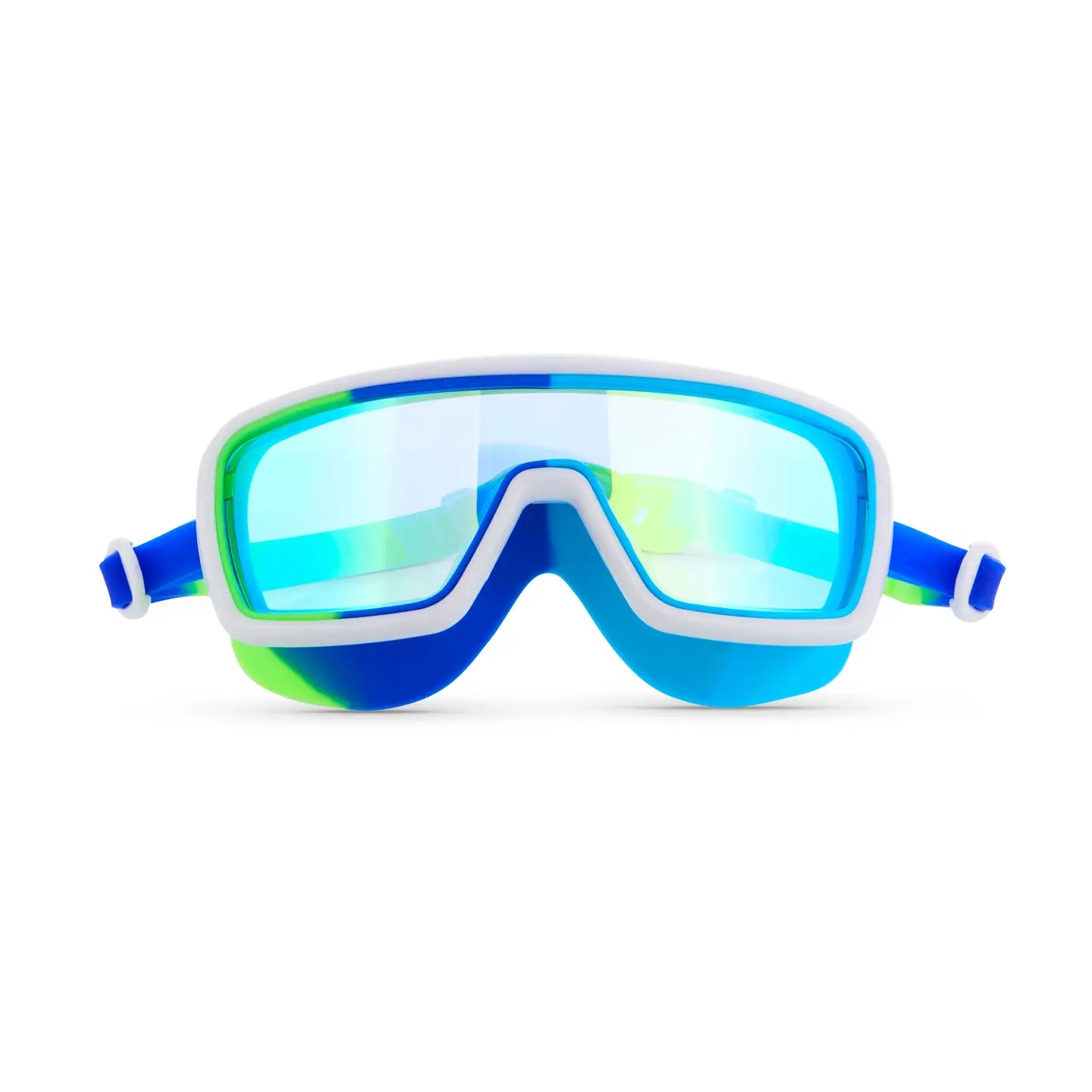 Bling2o Boys' Beam Cyber Swim Goggles with colorful, reflective lenses and adjustable straps for kids' summer swimming.