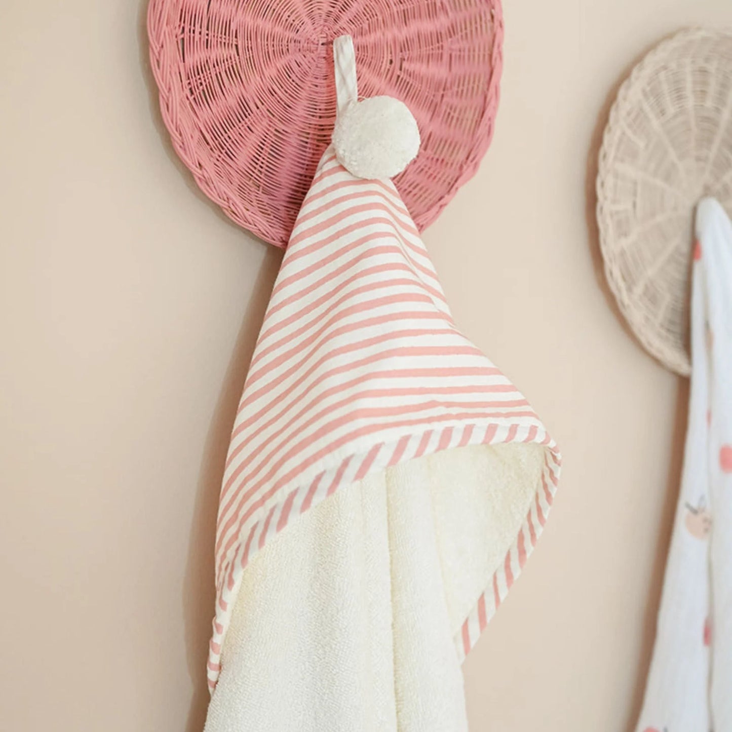 Stripes Away Petal Hooded Towel