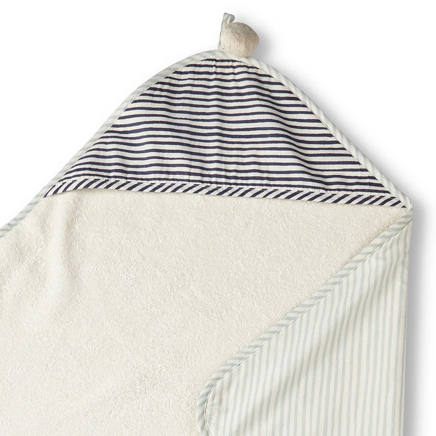 Stripes Away Sea Hooded Towel