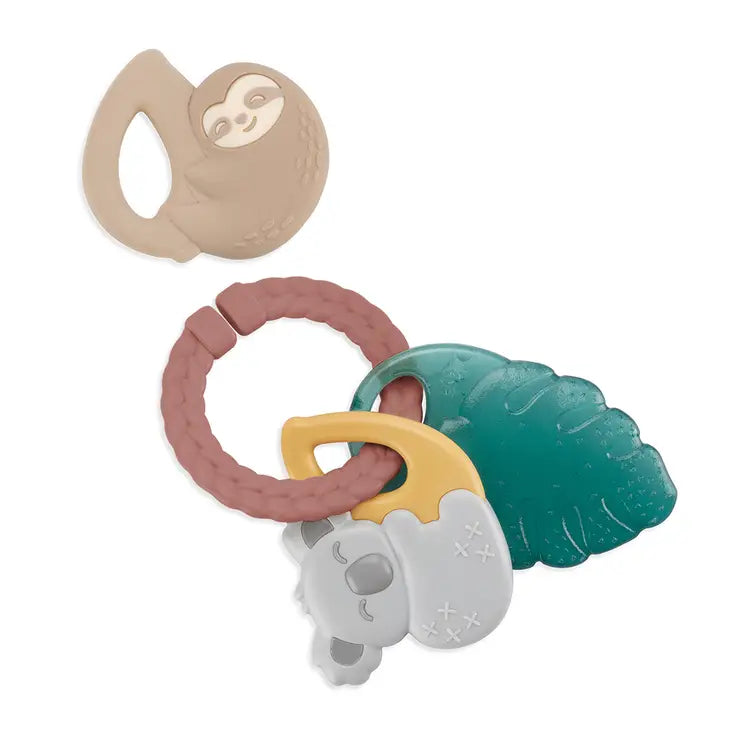 Itzy Ritzy -  Tropical ITZY KEYS™ Texture  RINGS-Teether + Rattle