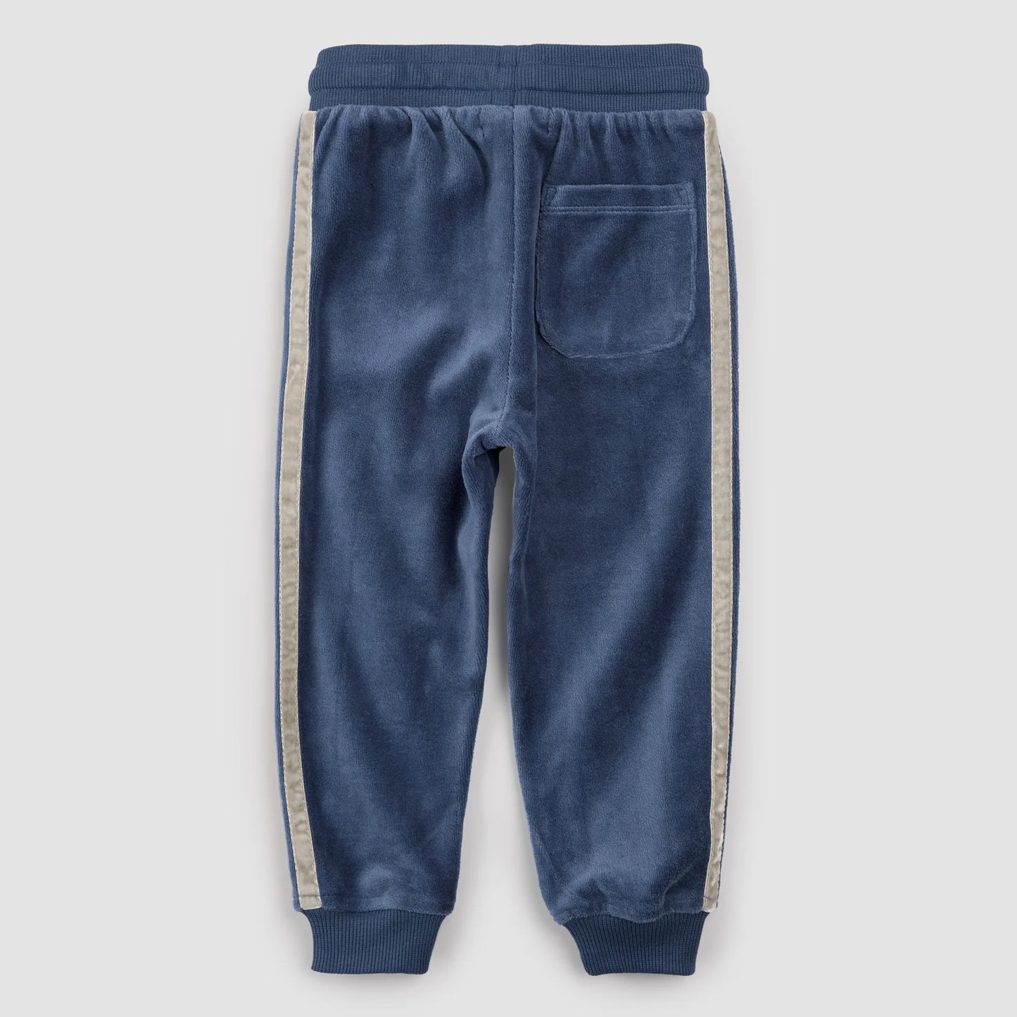 Retro Stripe on Blue Velour Joggers