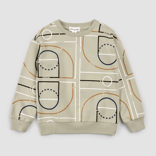 Gymnasium Print on Stone Sweatshirt