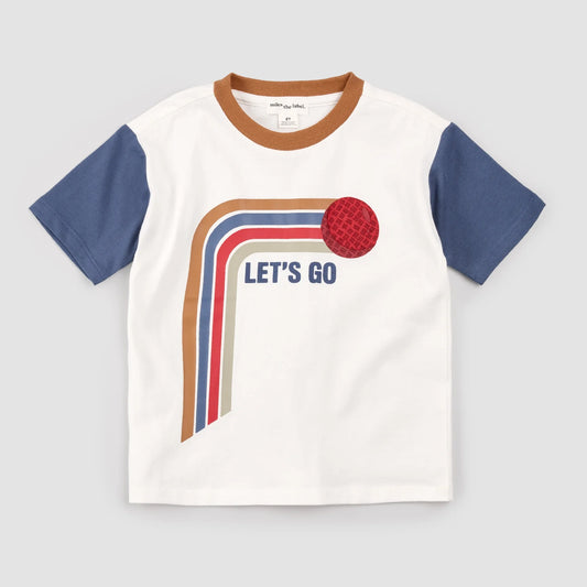 Let's Go Contrast Color T-Shirt