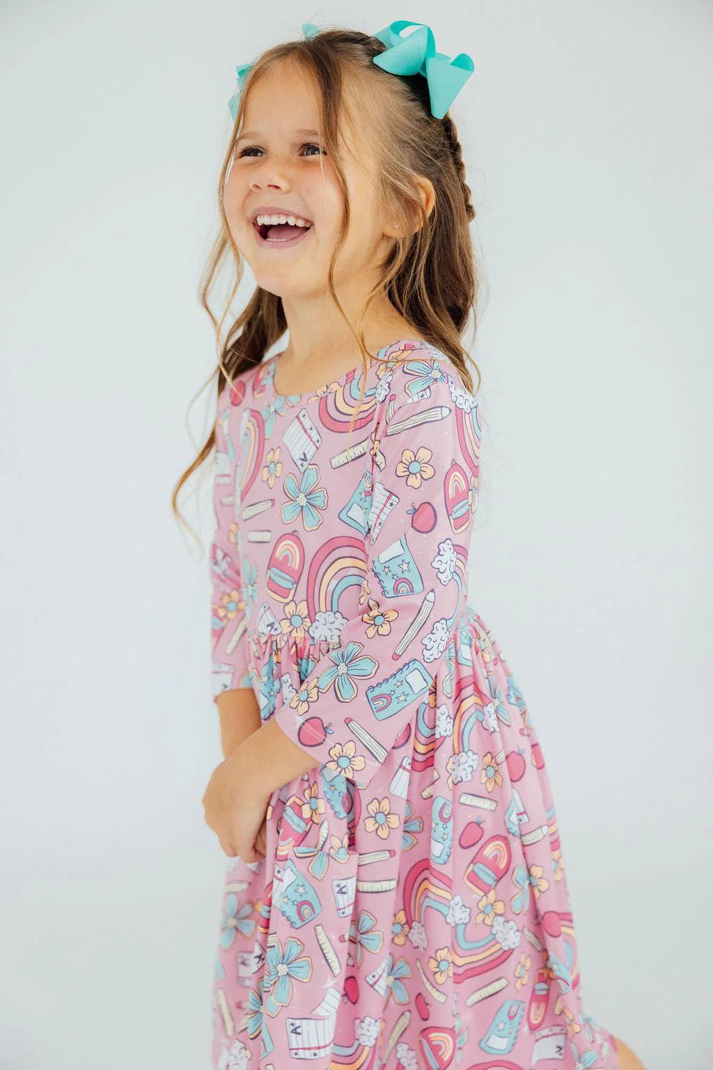 Mila & Rose - Dream Big Little One 3/4 Pocket Twirl Dress