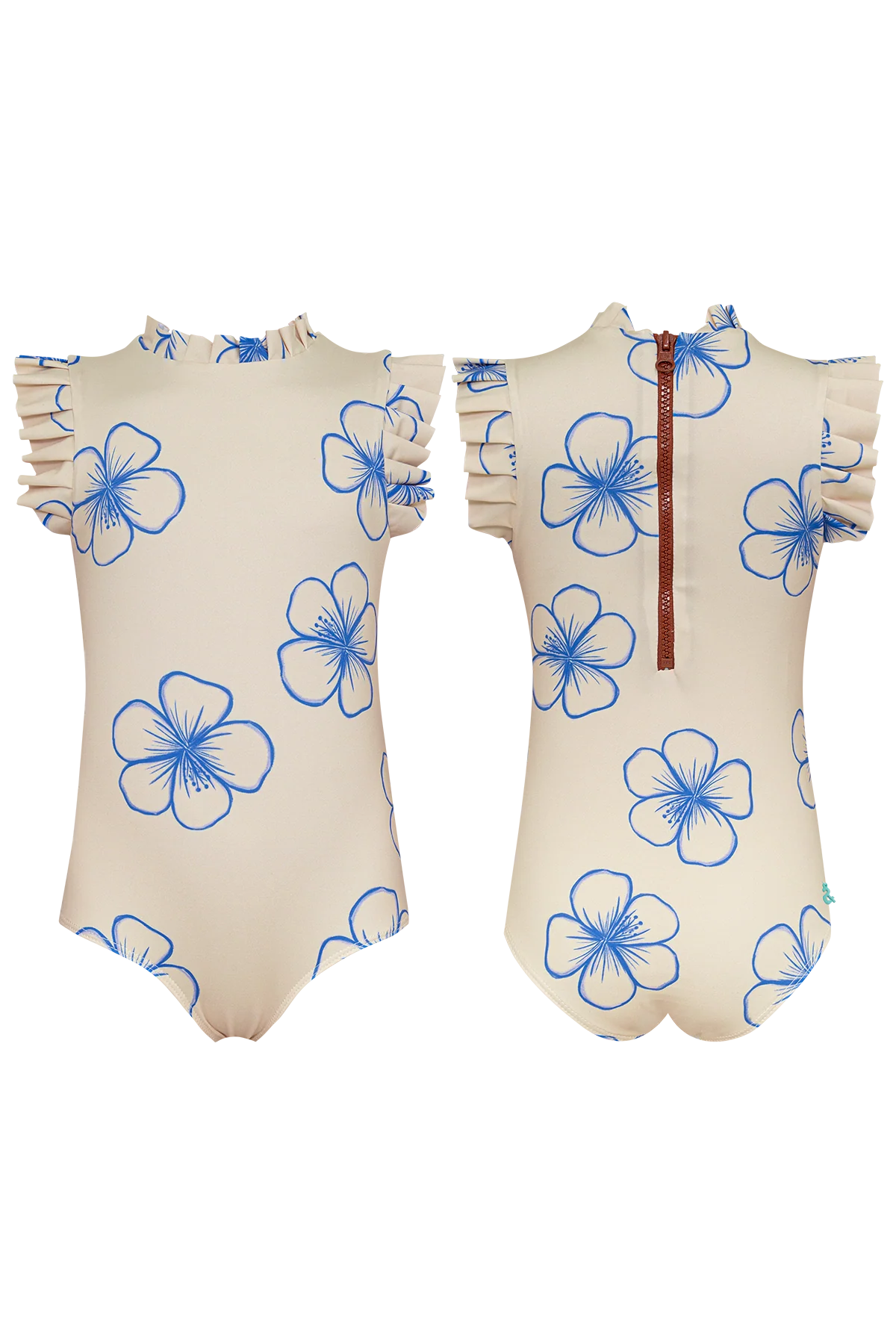Sea Flower Arena Alisson one-piece swimsuit by Pepita & Me featuring a vibrant floral pattern and supportive fit.