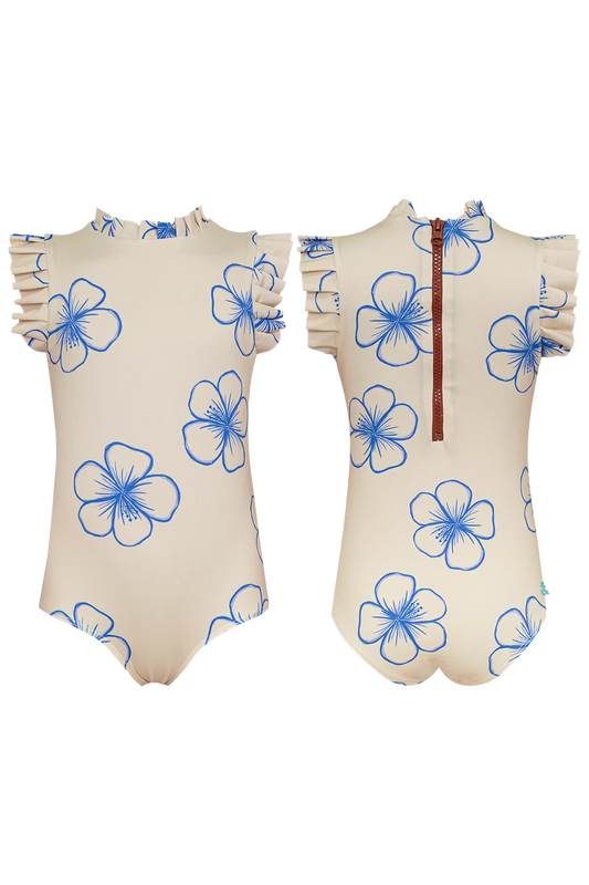 Sea Flower Arena Alisson one-piece swimsuit by Pepita & Me featuring a vibrant floral pattern and supportive fit.