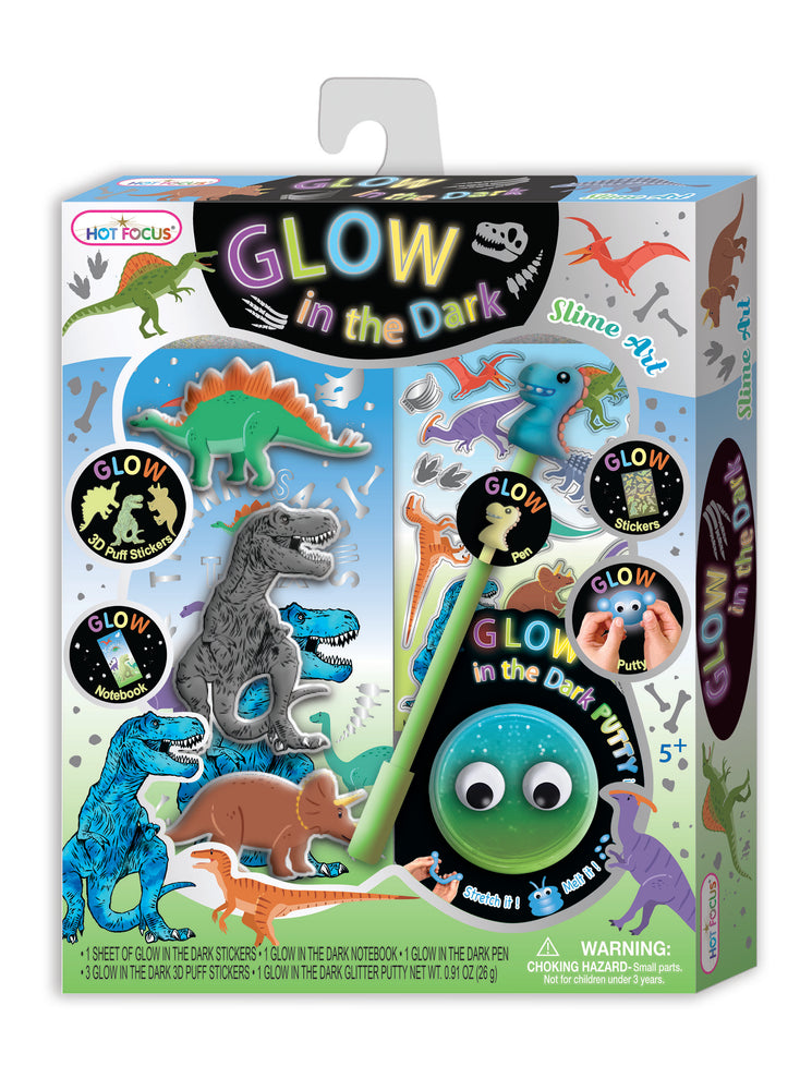 Hot Focus - Dinosaur Glow in the Dark Slime