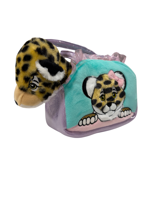 Zoologee Cheetah Bag with leopard print design, featuring a sleek shape and adjustable strap for stylish daily use.