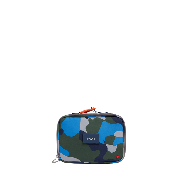 Travel Camo Rodgers Lunch Box by State Bags featuring durable camouflage fabric and a compact, portable design.