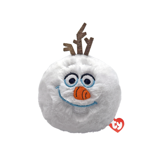 Ty Olaf Beanie Bouncer plush toy with a soft orange beanie hat and a friendly Olaf character design.
