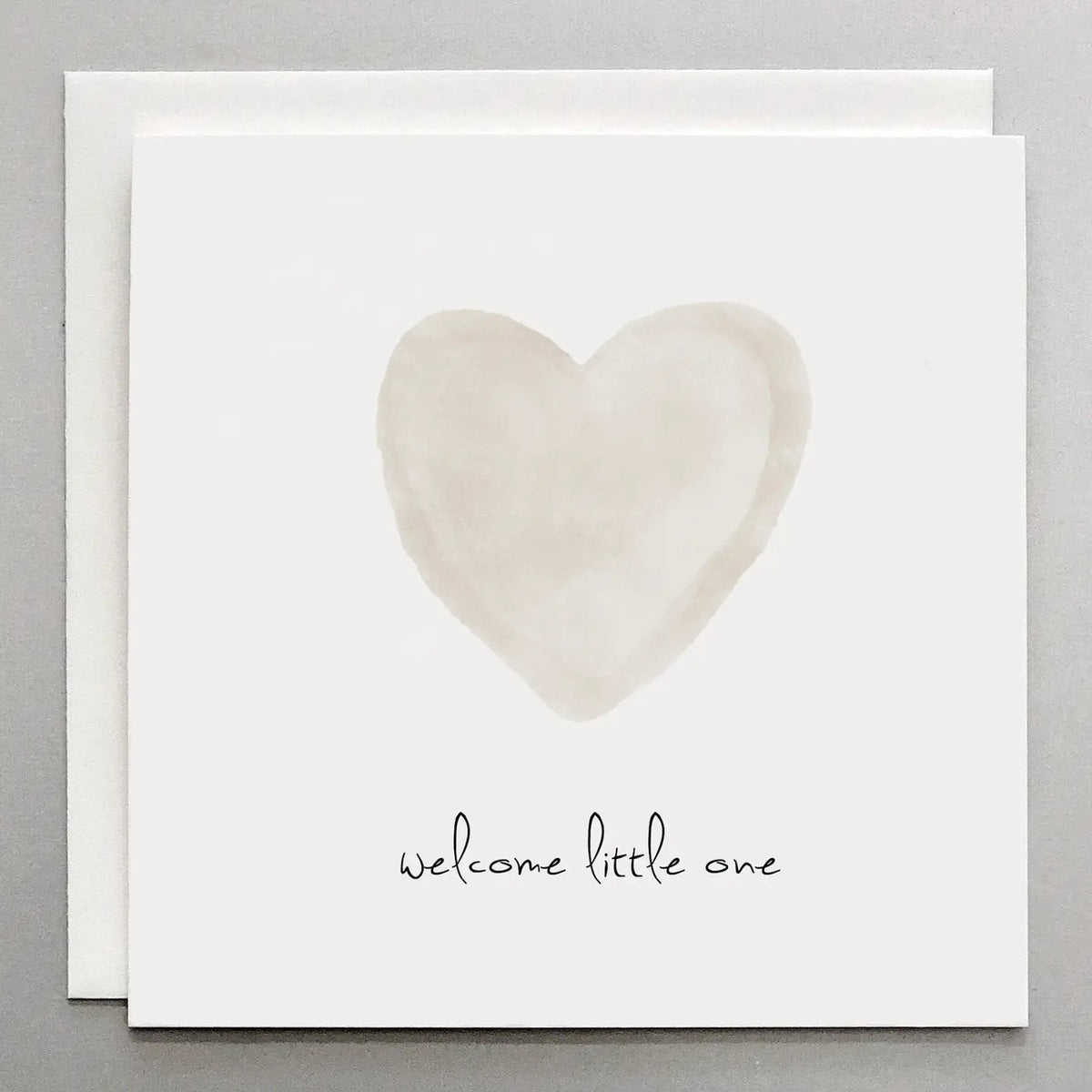 Welcome Little One Card in Neutral - Baby Card