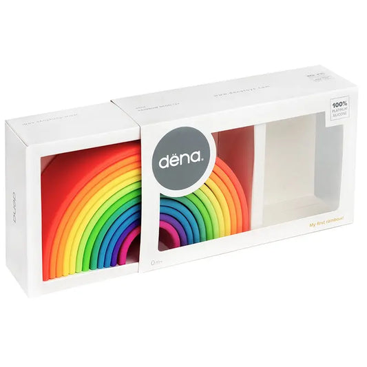Dëna USA - Large Neon Rainbow Silicone Classic Toy
