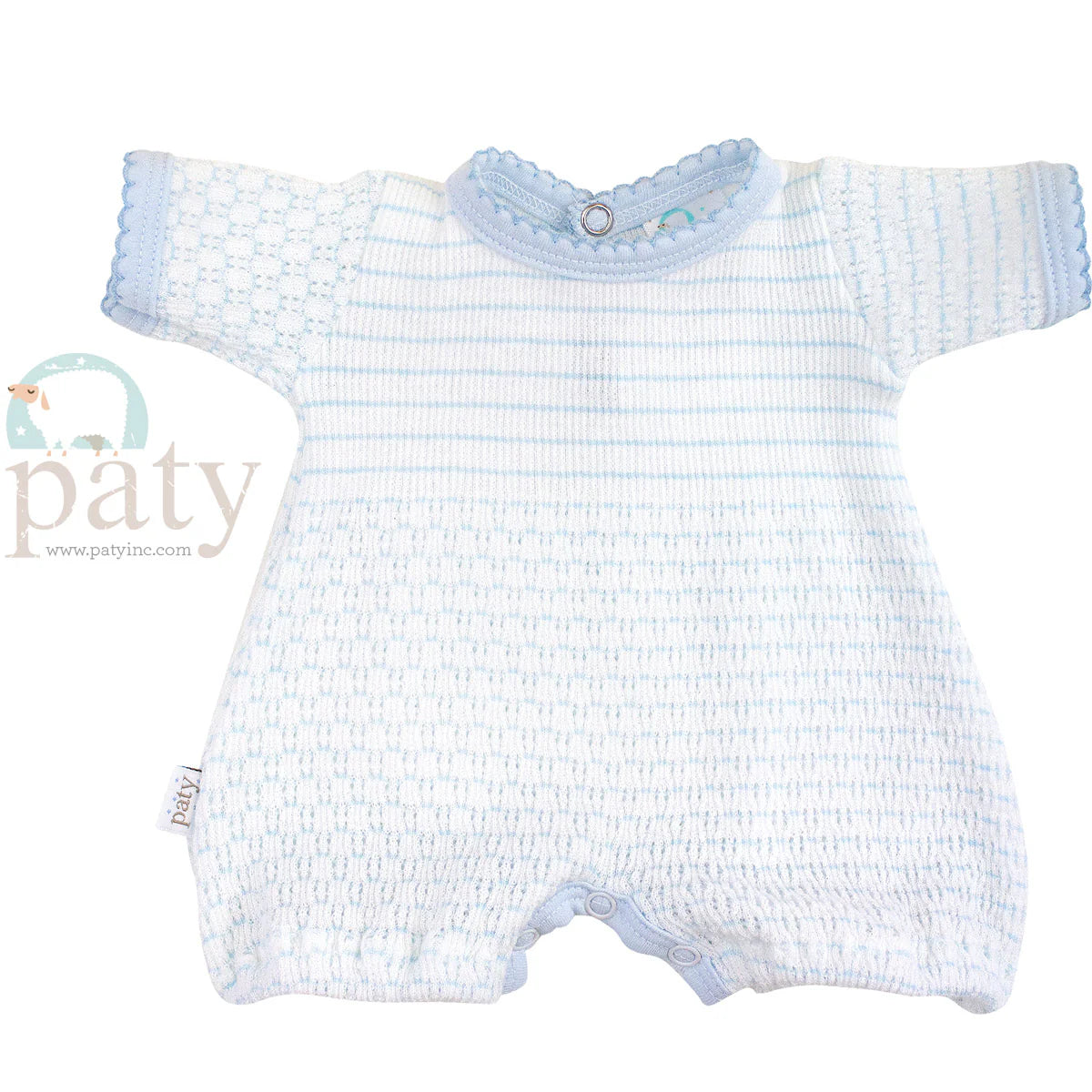 Paty - Blue Knit Bubble with Pima Binding