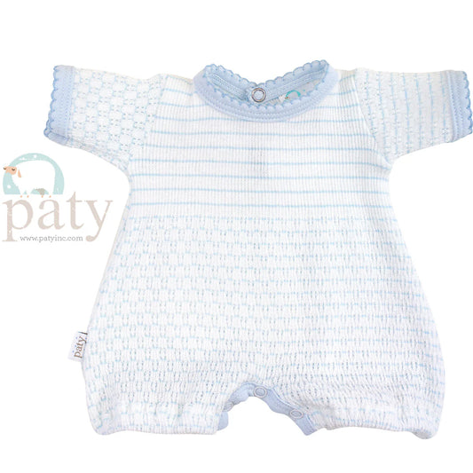 Paty - Blue Knit Bubble with Pima Binding