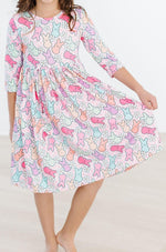 Mila & Rose - Hangin with my Peeps Dress 3/4 Sleeve Pocket Twirl Dress