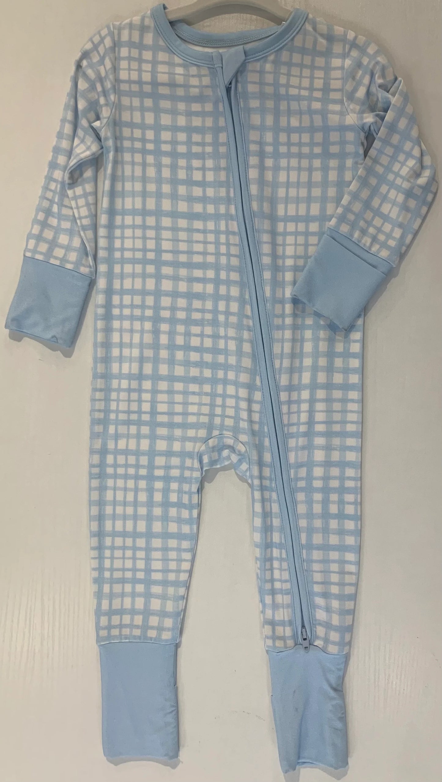Weisinger Designs - Blue Plaid Converter Romper