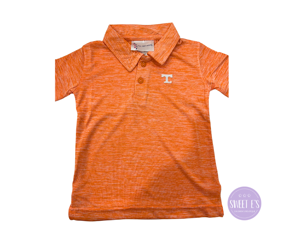 Game Day Tennessee Logo Orange Space Dye Polo