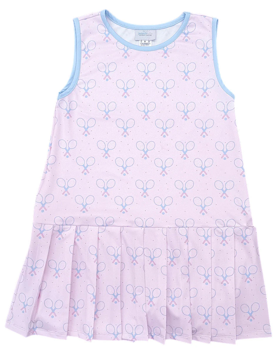 James & Lottie - Serve It Up Stella Dress w/ Tennis Rackets