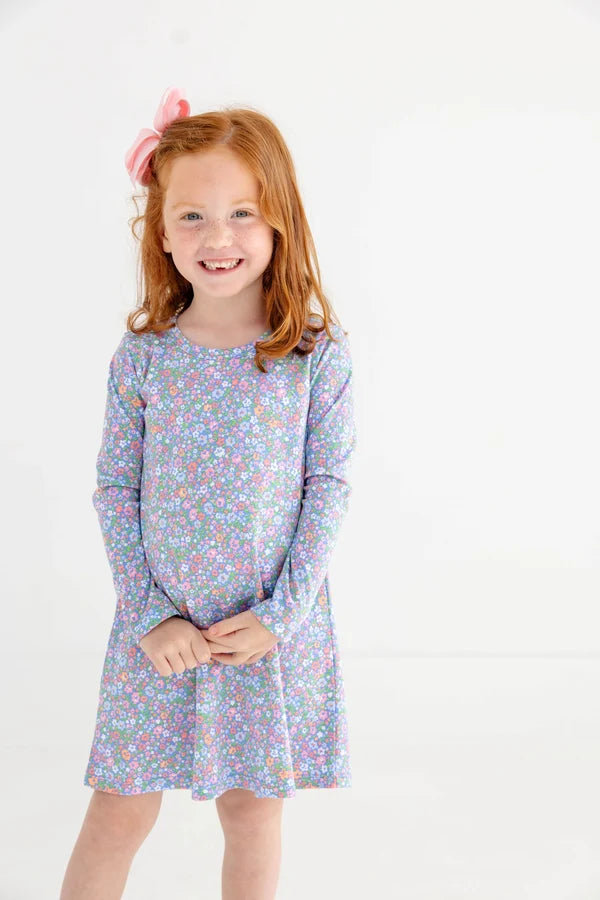 Mountain Brook Mini Floral Long Sleeve Polly Play Dress