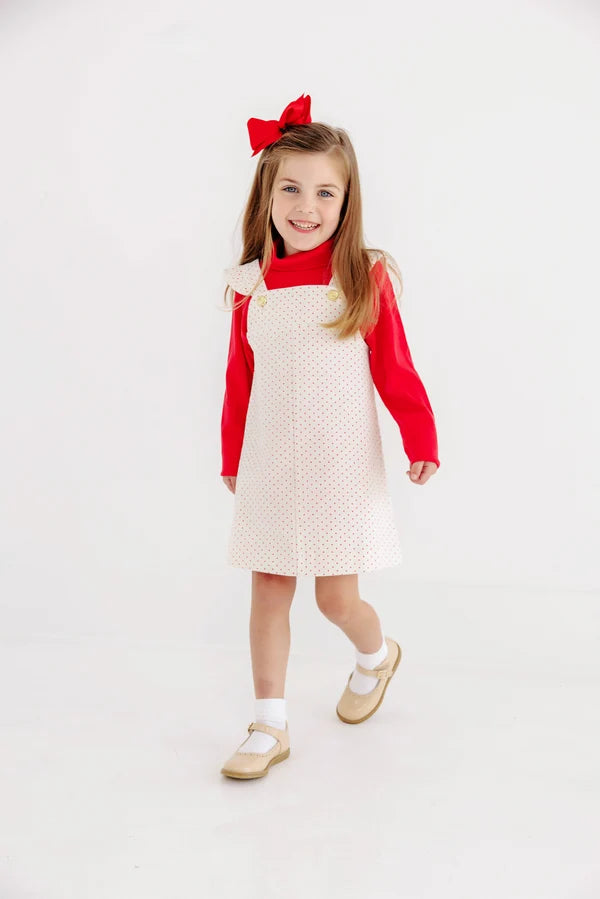Palmetto Pearl and Richmond Red Microdot Julia Jumper