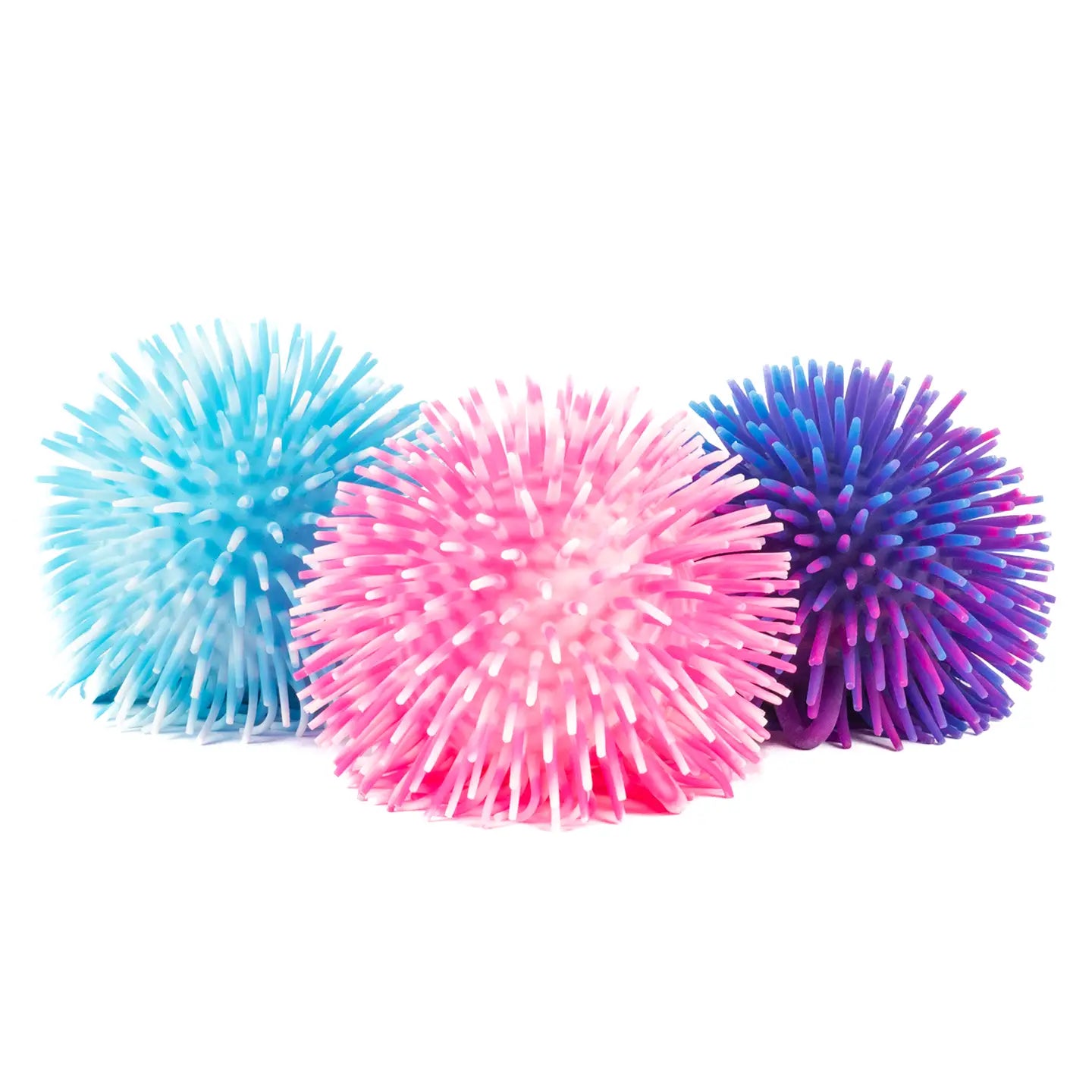 Keycraft Tutti Frutti Puffer Ball Toy with colorful, textured surface and soft, squeezable design for sensory play and stress relief.