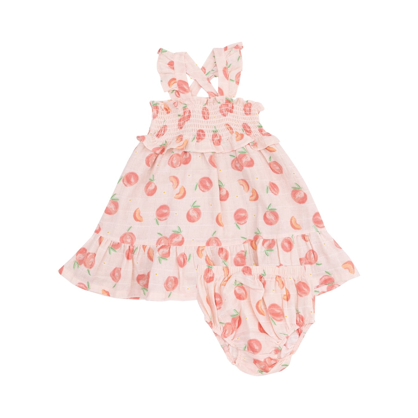 Angel Dear - Sweet Peach Smocked Ruffle Sundress