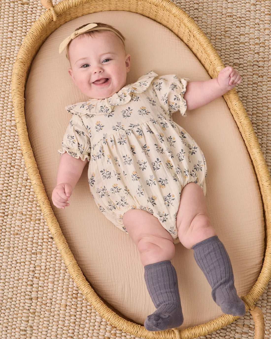French Floral Collared Romper