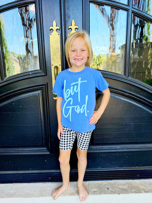 Light Blue Puff But God Youth Tee