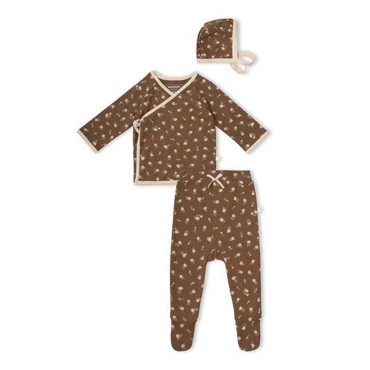 Primrose Organic Kimono Top & Footed Pants Set