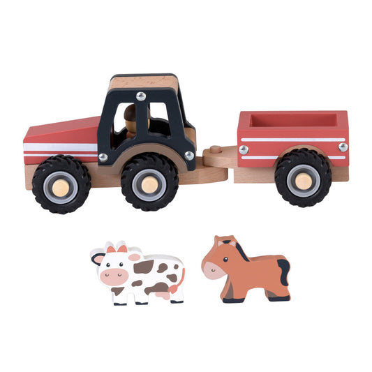 Egmont farm truck toy with red cab, large wheels, and farm-themed details, suitable for children's imaginative play.