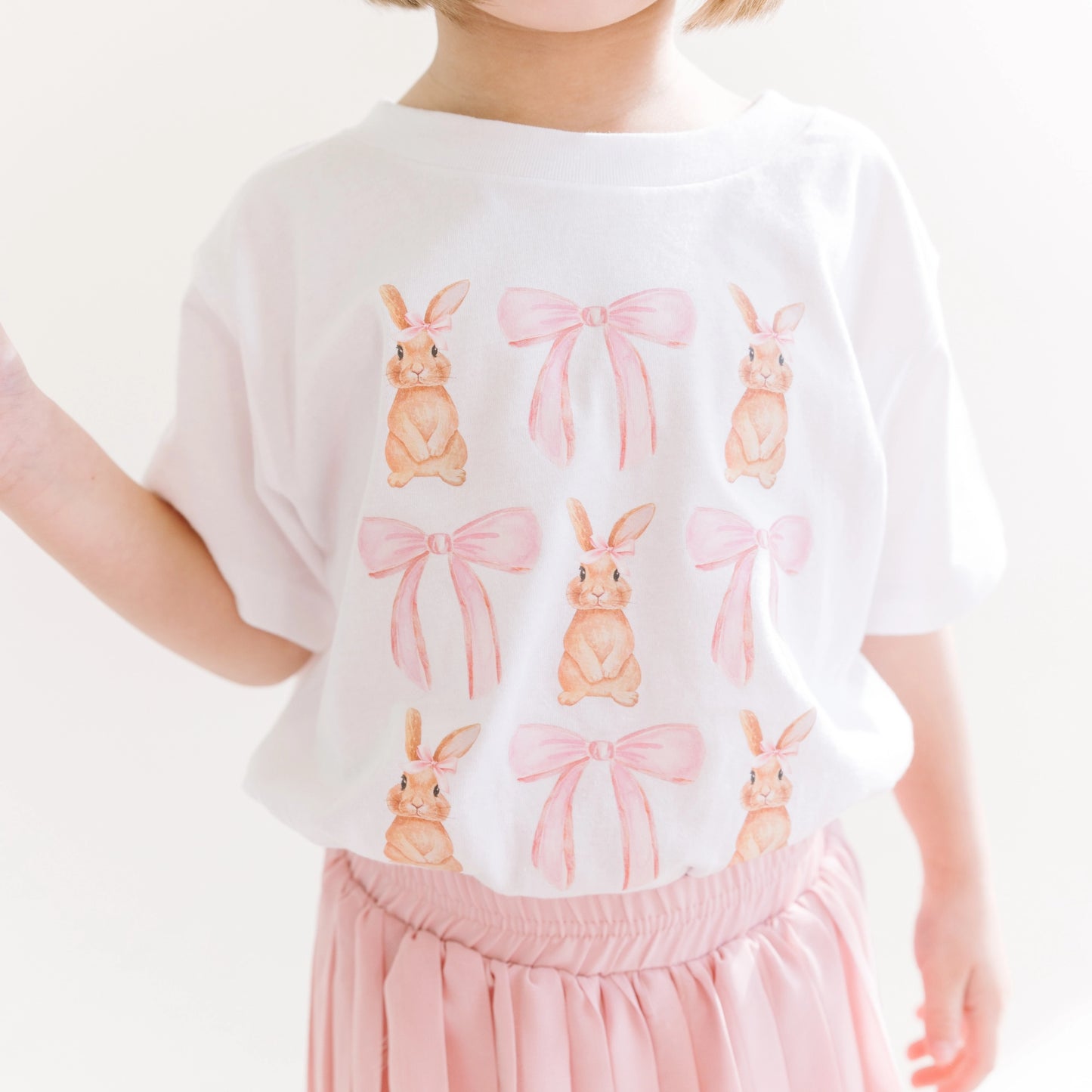 Bunnies and Bows Coquette Bow Toddler and Youth Easter Shirt