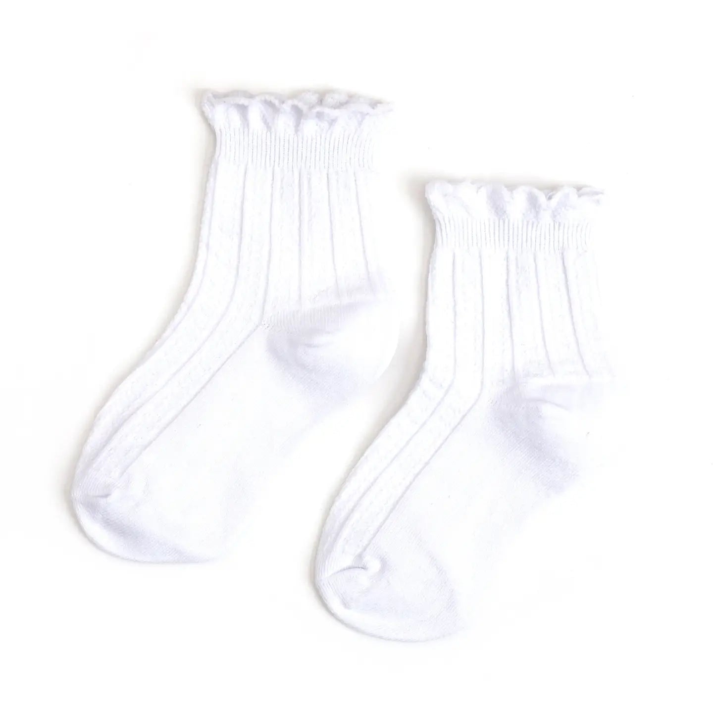 White Frill Midi Socks