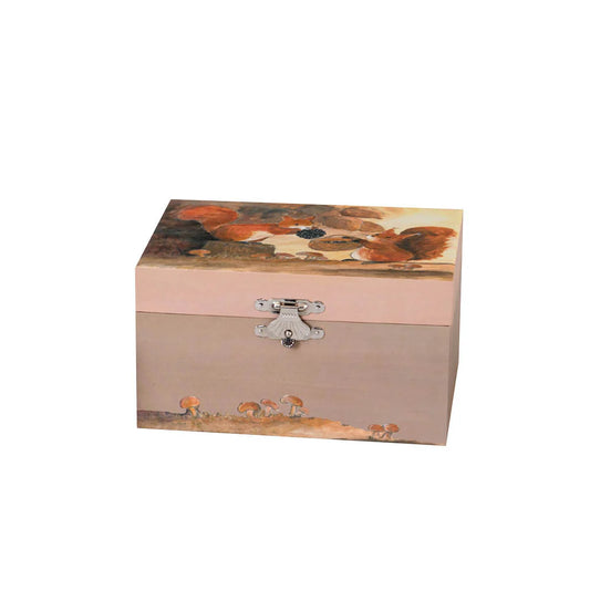 Egmont musical jewelry box featuring a cute squirrel design, detailed craftsmanship, and a hinged lid with storage space.