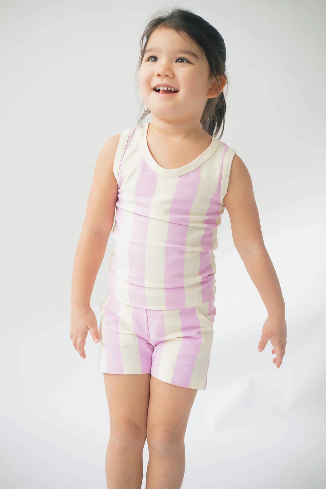 Pink Stripes Tank Set