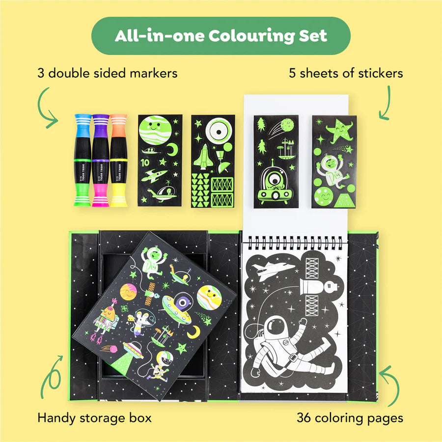 Neon Coloring Set - Outer Space