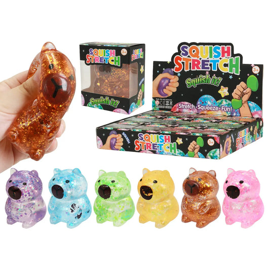 Capybara Iridescent Glittery Maltose Putty Filled Squishy