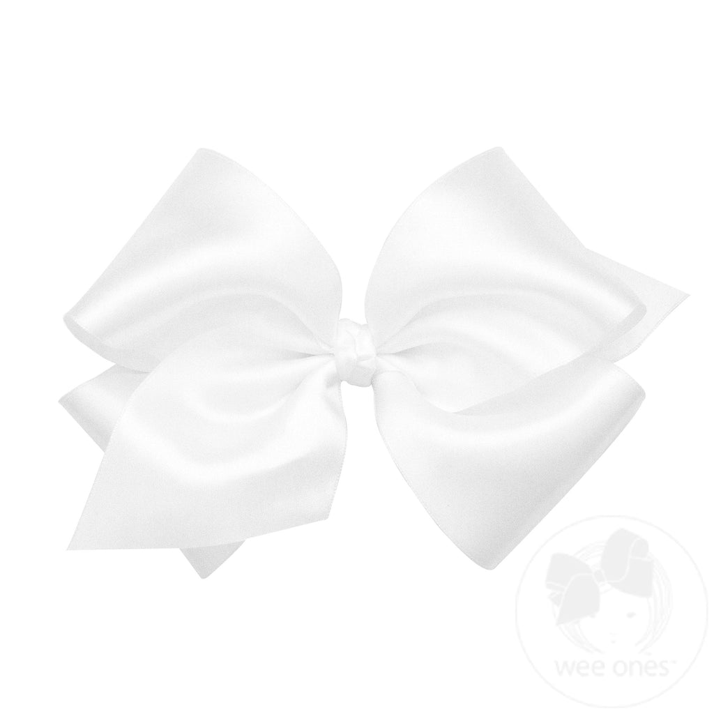 King French Satin Girls Hair Bow (Knot Wrap)